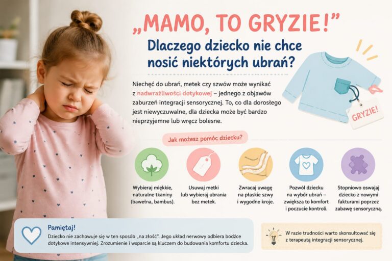 „Mamo, to gryzie!” – dlaczego dziecko nie chce nosić niektórych ubrań?